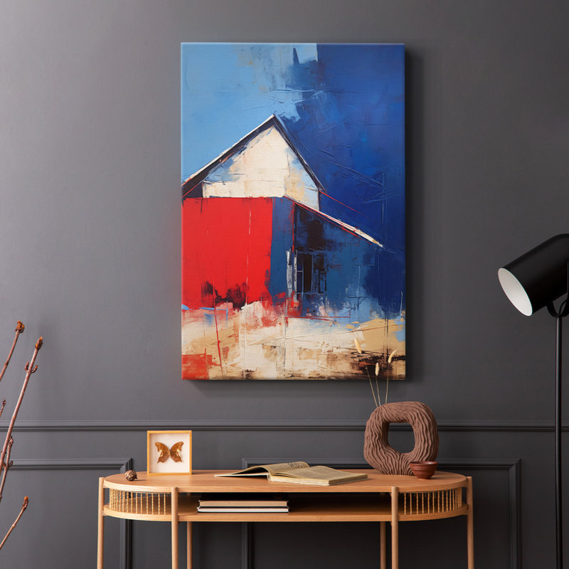 Paysages série CXII - Toile tendue avec châssis de qualité supérieure - Prêt à être accroché, H 48 po x l 32 po