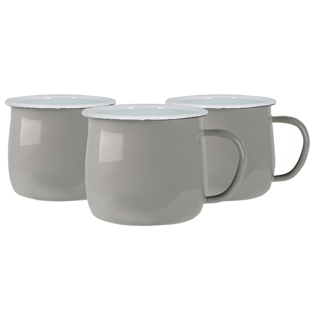 Argon Tableware - Coloured Enamel Belly Mugs - 375ml