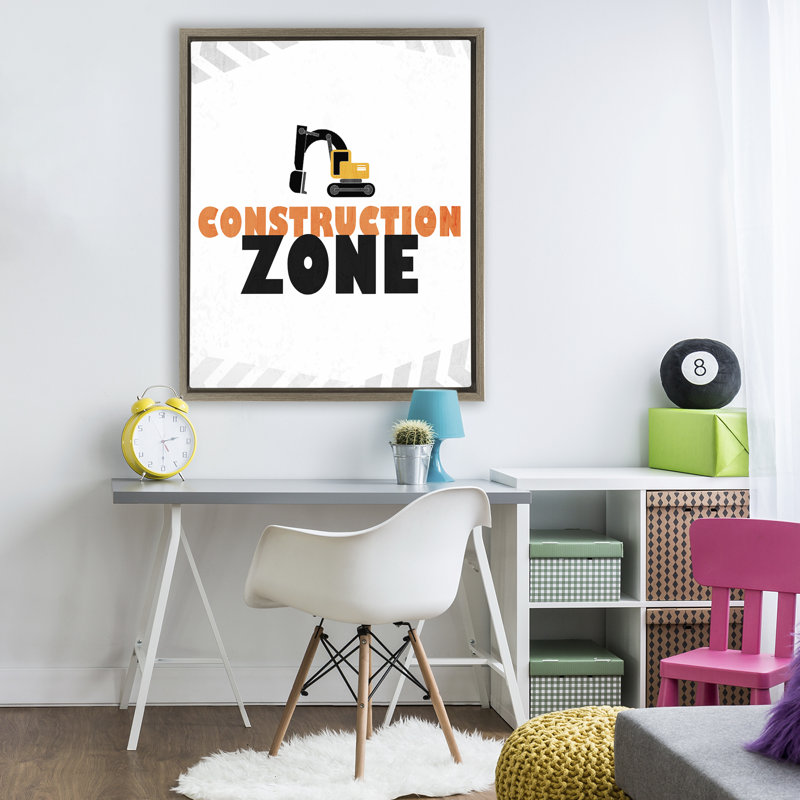 Cadre flottant minimal Construction Zone, design par Kim Allen, Cadre flottant orme Montalcino, H 31 po x l 25 po
