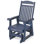 Fauteuil oscillant en poly pour bois avec porte-gobelets amovibles
