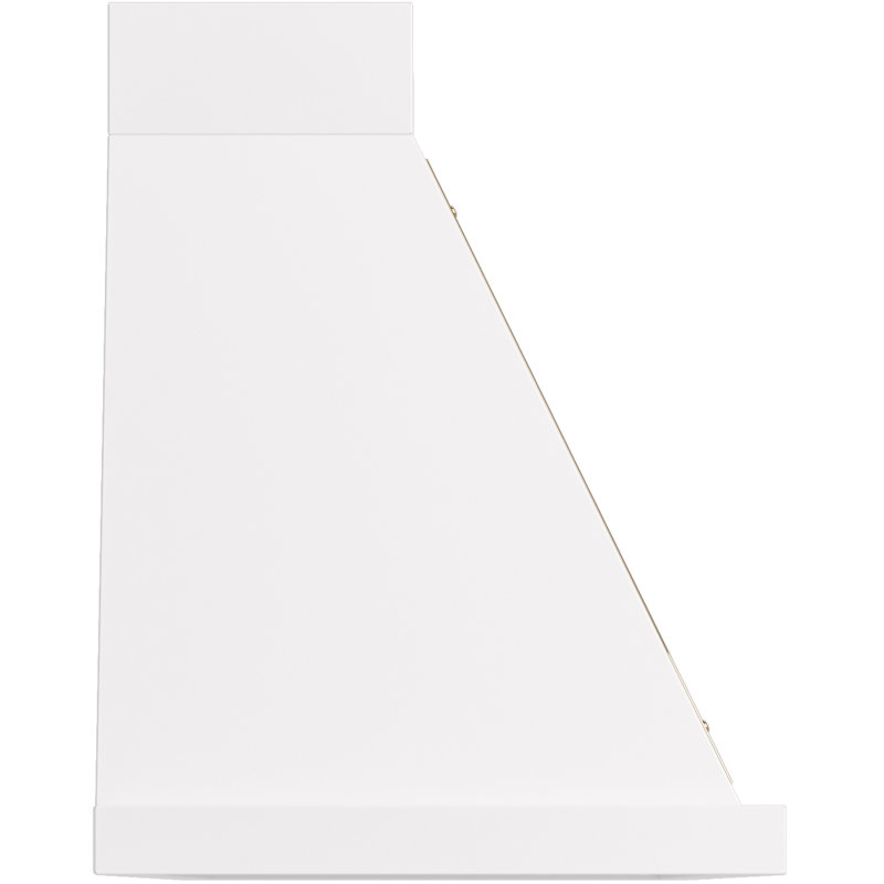 ILVE 60" Nostalgie II Noblesse 600 CFM Ducted Wall Mount Range Hood, White/Brass