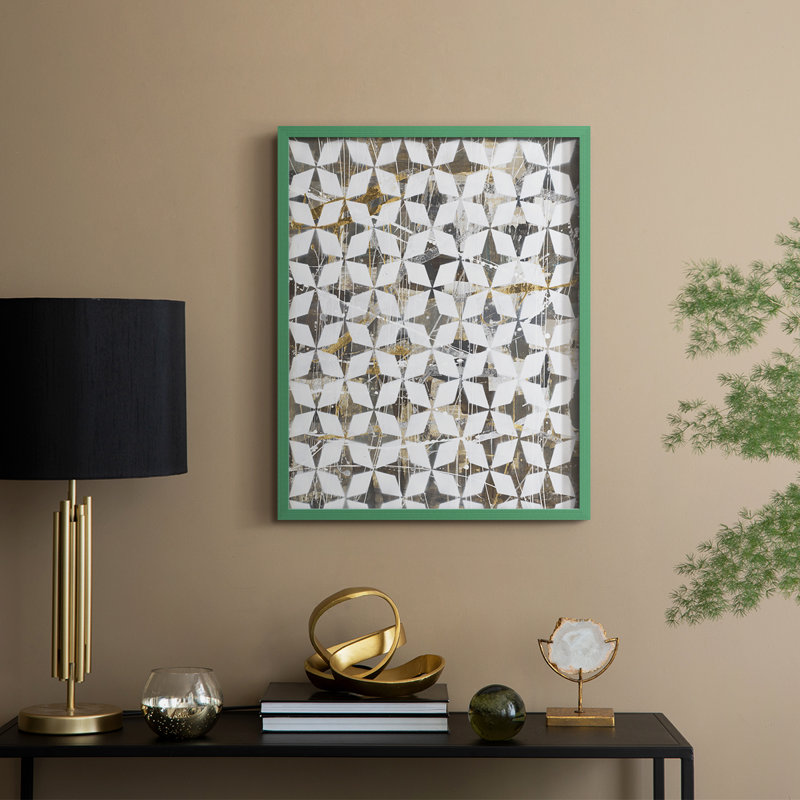 Modern Love Framed Print - Solid Wood, Green
