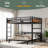 Metal Bunk Bed/Metal Loft Bed,Separable Bunk Beds,With Raised Security Fence-963534397-963534398
