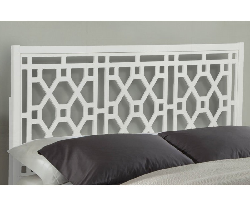 Queen/King Size Tabor Chippendale White Headboard - No Box Spring Needed, Strong Durability!, King