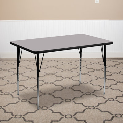 Goddard 24''W x 48''L Rectangular HP Laminate Activity Table - Adjustable Legs