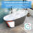 Biocura 67" Modern Acrylic Freestanding Bathtub With Brushed Nickel Drain-107397366