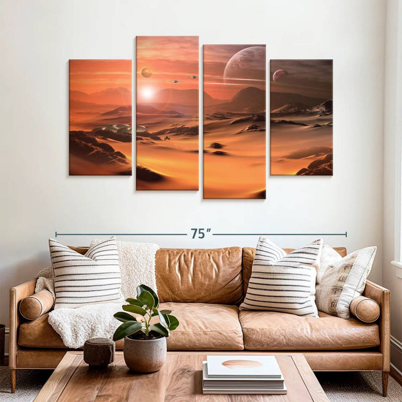Kelan Sci Fi Alien Planet, 42" H x 68" W