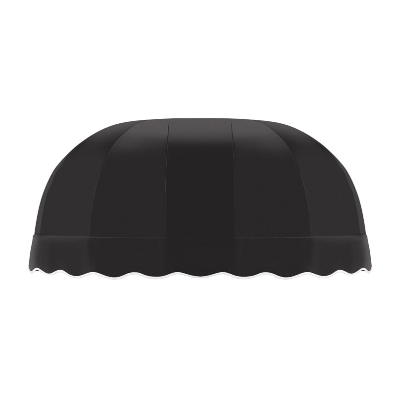 Auvent fixe en tissu acrylique Awntech Chicago, Noir, noir, noir, noir, H 31 po x l 100,5 po x P 24 po