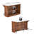 Multifunctional Kitchen Island with LED Lights & Expandable Faux Marble Top, 2-Tier Storage, USB Ports & AC Outlets, Remote Dimming for Kitchen & Dining