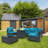 8-piece Outdoor Patio Furniture Sectional Set-1263083780