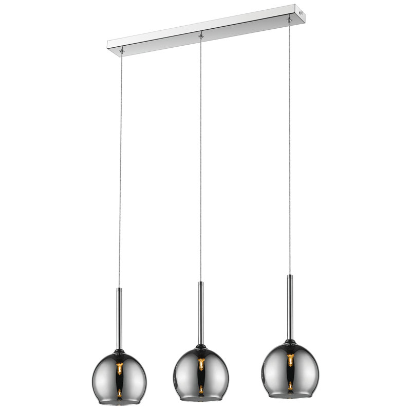 Viergeline 3 - Light Kitchen Island Pendant, Chrome