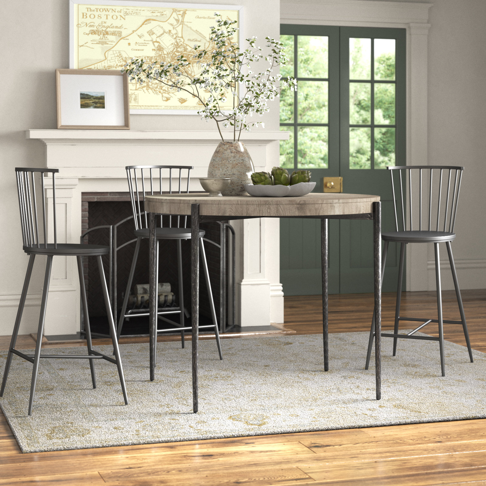 Ashley Round Solid Wood Dining Table