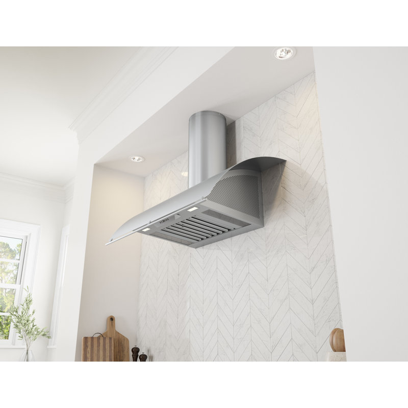 Hotte murale Zephyr Okeanito avec lumières DEL, Acier Inoxydable, 42"