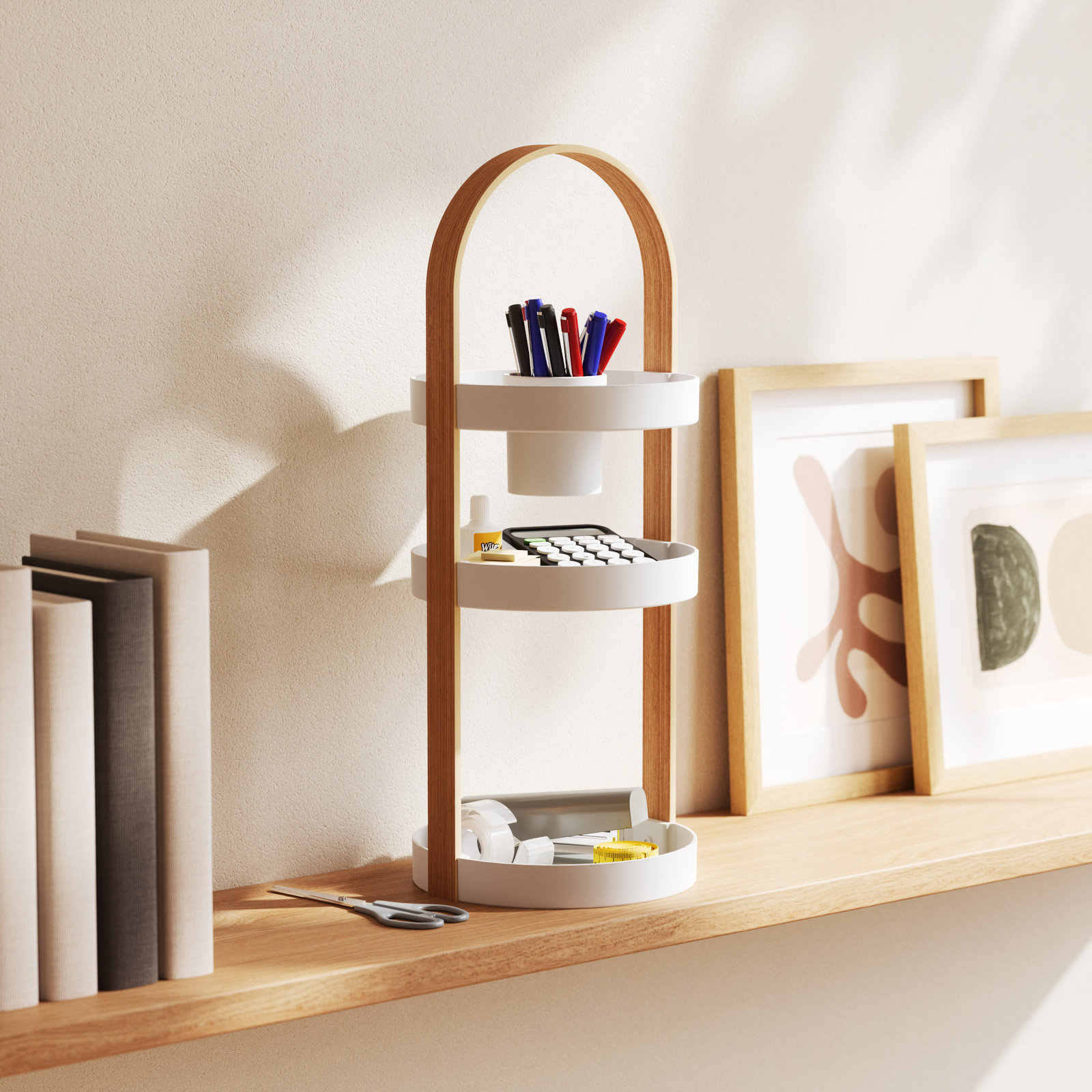 Bellwood Cosmetic Organizer, Natural/White
