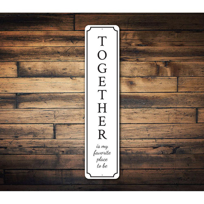 Plaque en aluminium Together Home, H 18 po x l 4 po x P 0,04 po