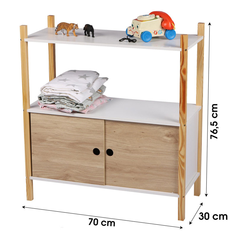 Jorawar 76.5cm H X 70cm W Toy Storage Kids Bookcase