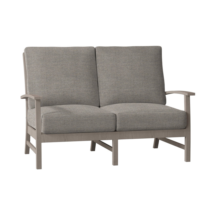 Charleston Aluminum Loveseat - Oak, Welt, Charleston Aluminum #60 Oak, Verona Silver