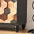 Distressed Storage Cabinet with Honeycomb Pattern