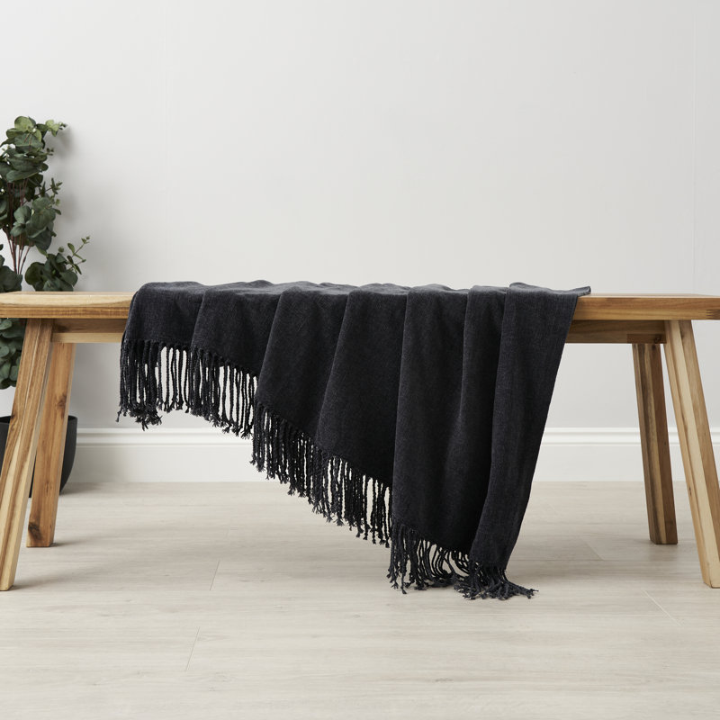Nakkashian Throw Blanket, Charcoal