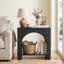 Table de bout 27,56 "en arche de style campagnard, table d'appoint moderne avec tablette de rangement ouverte pour le salon, ensemble de 2-129912497