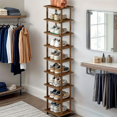 Panneau de fibres à densité moyenne-Panneau-Moso-Bambou-Chaussures-Support-Organisateur-Uni
