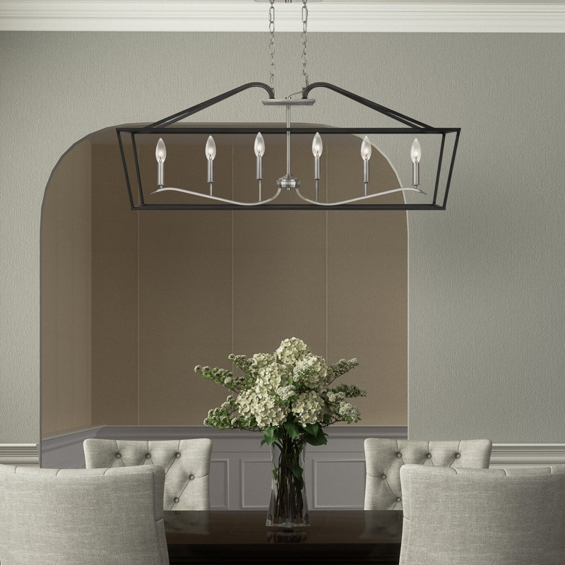 Luminaire suspendu linéaire à 6 lumières