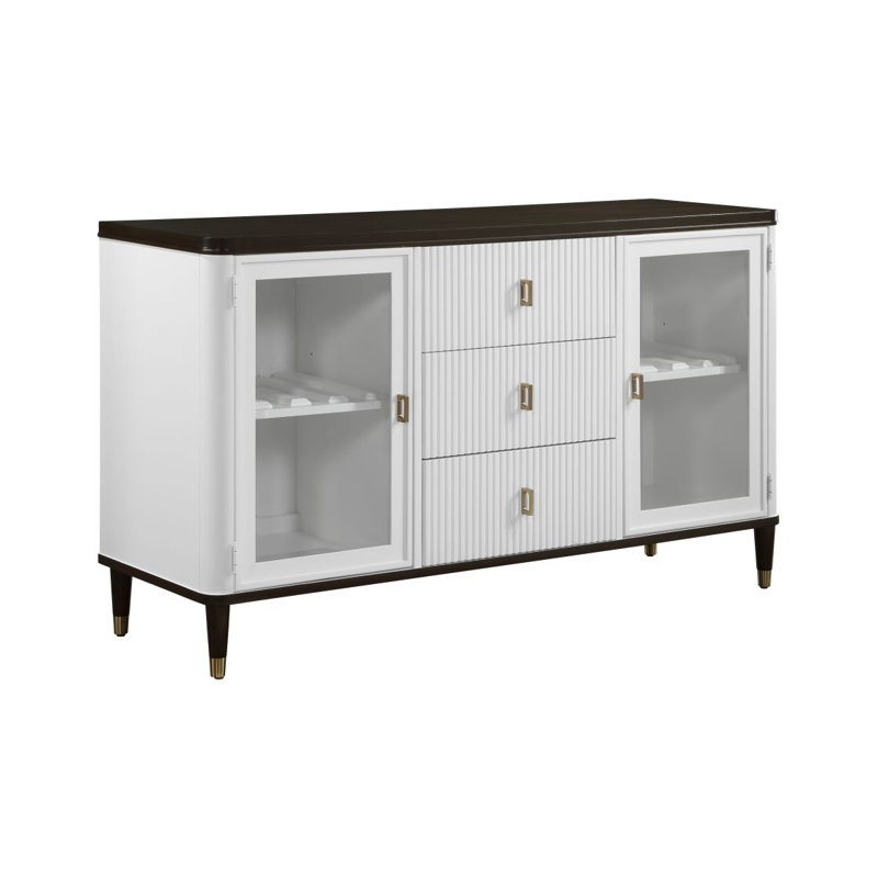 Carene White & Brown Finish Server