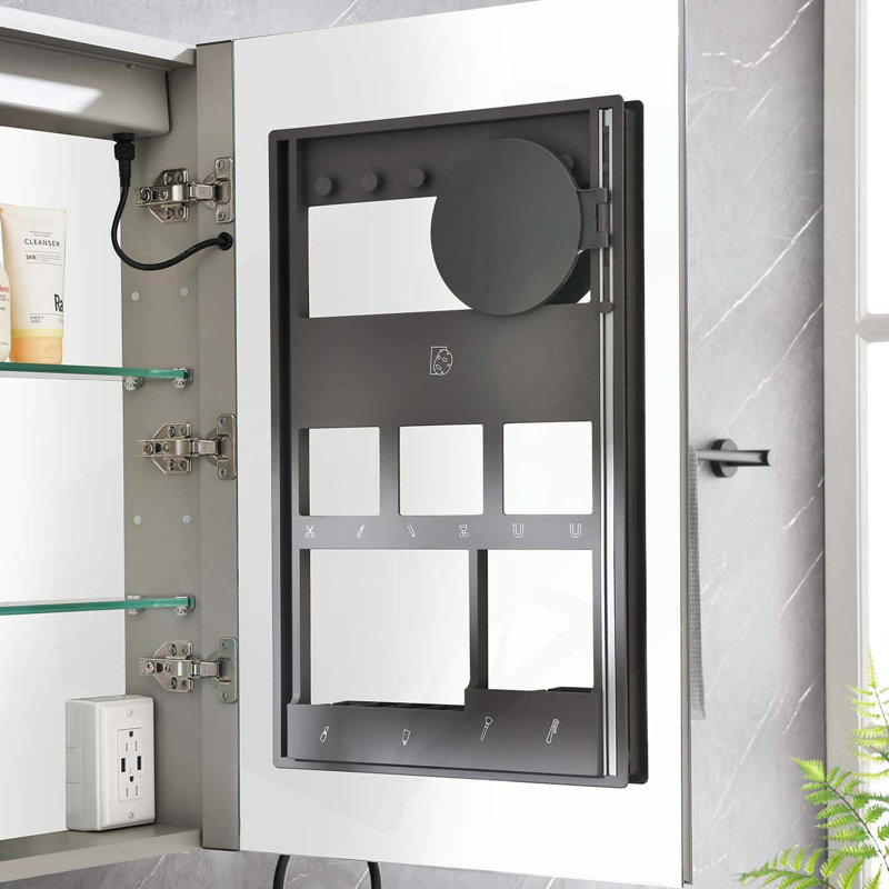 Armoire de salle de bain polyvalente à DEL avec caractéristiques avancées pour une expérience améliorée