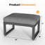 2 Pieces Outdoor Aluminum Ottoman-108685065