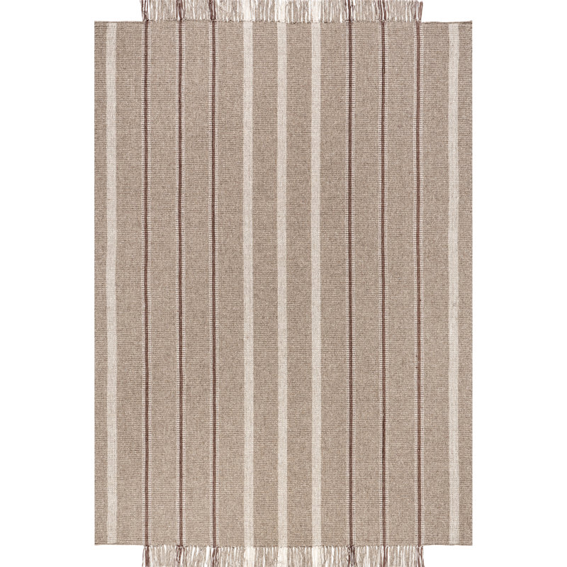  Tapis rayé en laine Toluca, Rectangle 8 pi 6 po x 11 pi 6 po