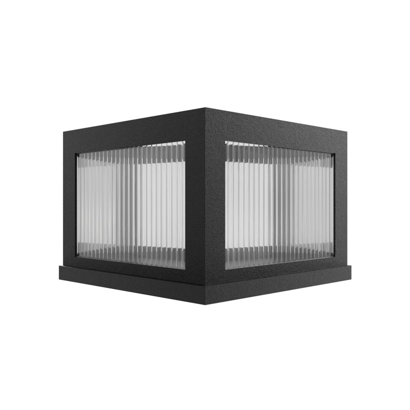 Luminaire à DEL à 1 lumière câblé, Noir, H 14 po x l 14 po x P 10 po