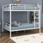 Lit superposé double au-dessus de double pour adultes, structure de lit superposé en métal robuste avec échelle et garde-corps, divisé en 2 lits-775651630