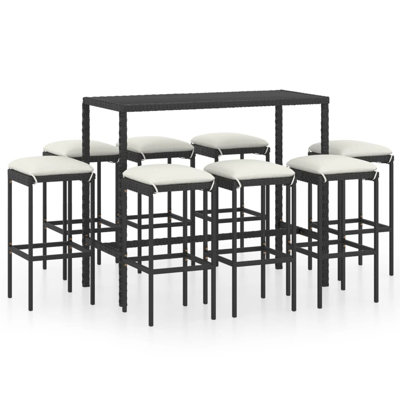 Esbon 8 - Person Wicker Patio Dining Set with Rectangular Table