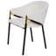 Chaises de salle à manger rembourrées modernes (ensemble de 2) - Chaises d'appoint à pieds en métal pour cuisine / salon / chambre à coucher