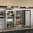 35 in. W 7.4 cu. ft. 2-Glass Door Counter Height Back Bar Cooler Refrigerator with LED Lighting in Stainless Steel-53085509