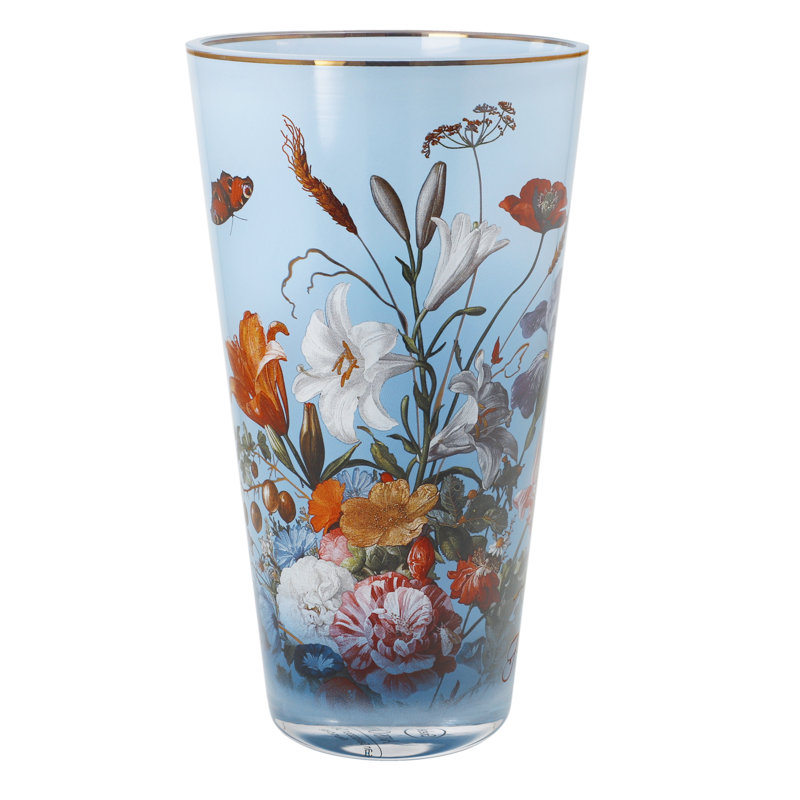Glass Vase, 20cm H x 11cm W x 11cm D