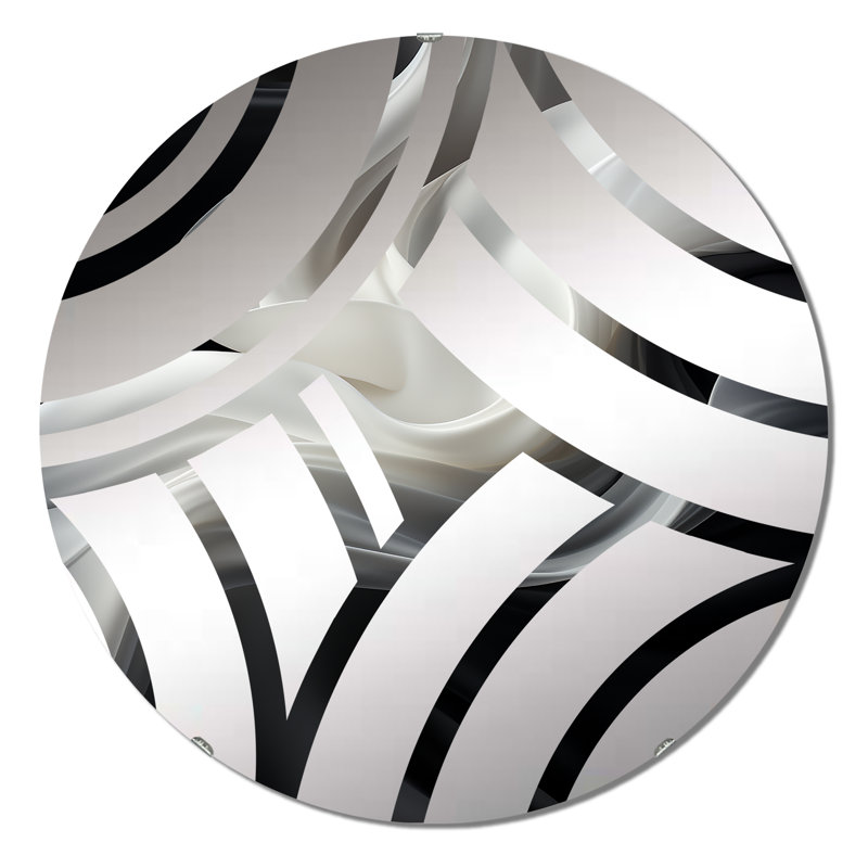 Solebury - Miroir décoratif Wave, 23,6 po x 23,6 po
