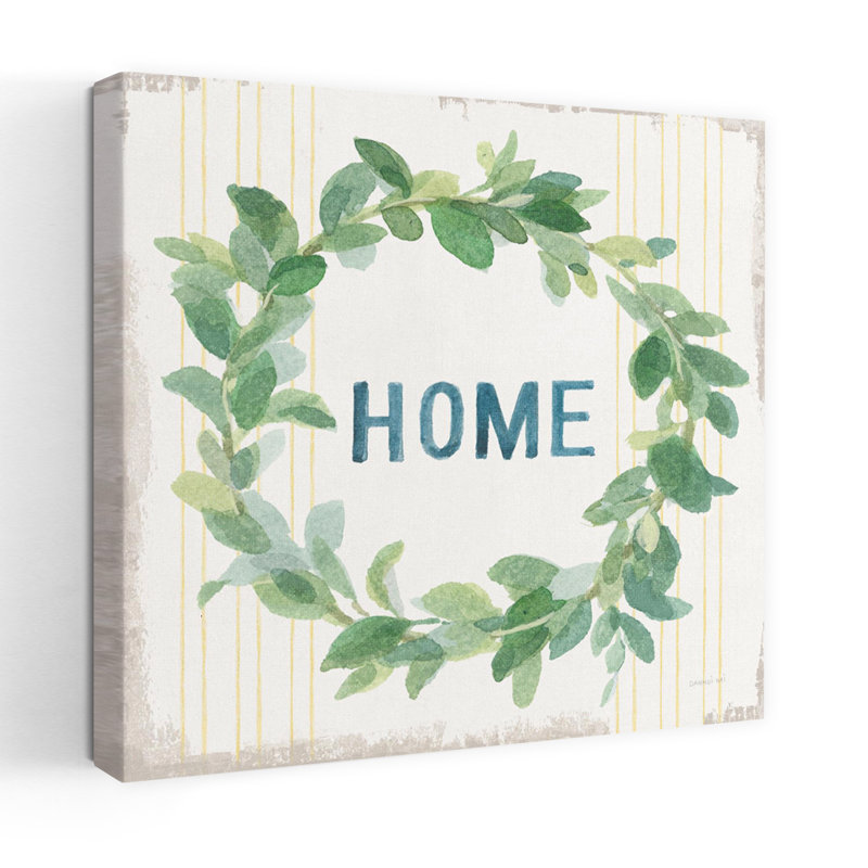 Contemporain Floursack Home Vii avec art chalet bleu, H 18 po x l 18 po