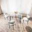Table en verre lisse de 51 po pour 4 à 6 personnes, avec structure en métal trempé et noir de 0,31 po, pieds de yoga idéaux pour le salon et la cuisine, réunions de famille-232675786