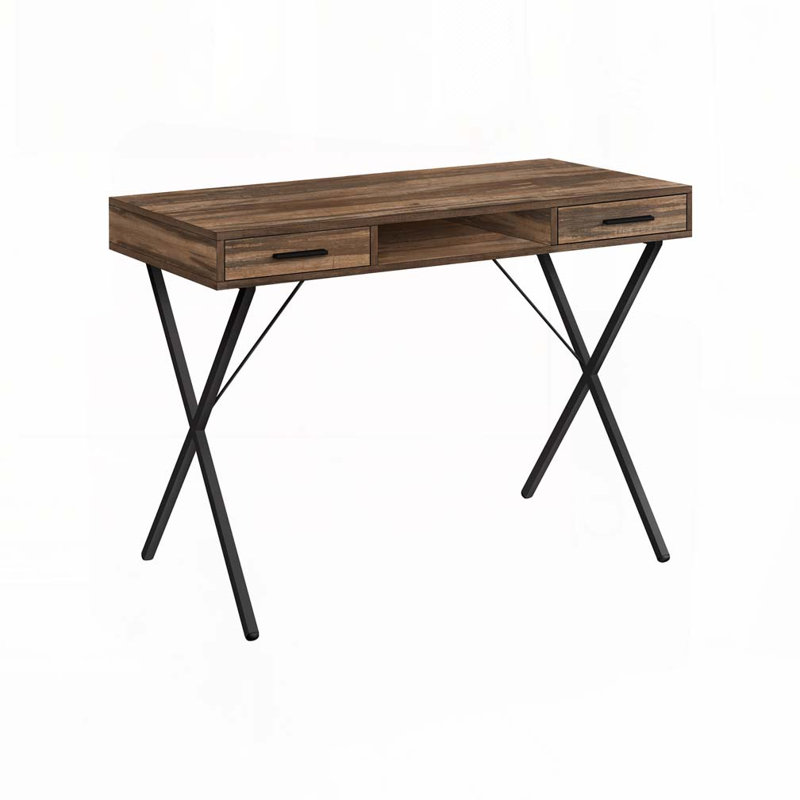 Bureau d'ordinateur à domicile avec tiroir, Brun