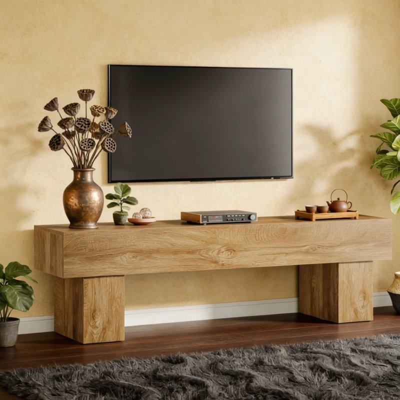 Meuble télé 63 po, console multimédia