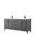 Daria 80'' Double Bathroom Vanity with Carrara Marble Top-97905712-97905716
