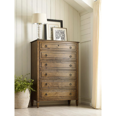 Stephenia 6 Drawer 44"" W Solid Wood Chest -  Canora Grey, D0937E9E7CF340EBB962302F64B087C3