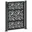 vidaXL Garden Gate Black 105x130 cm Steel Leaf Design-113055249-113055252