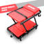 48 pouces 2 en 1 roulant voiture pliante roulante / siège, 7 pièces 2 "roulettes, capacité de poids de 350 lb (gris)-82657686