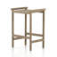 Morene Teak Backless Outdoor Bar Stool with Cushion-697198813