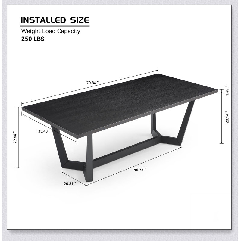 Table de salle à manger rectangulaire