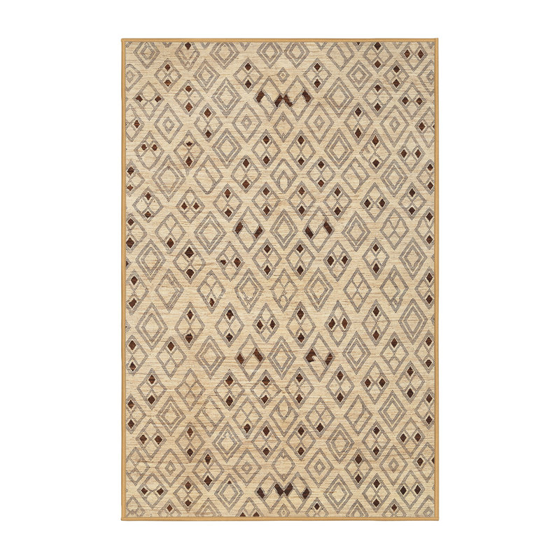 Tapis beige contemporain, Rectangle 3 pi x 5 pi