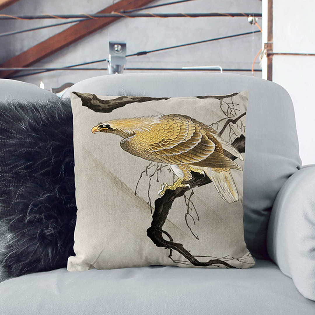 Eagle in the Tree by Ohara Koson Cushion with Filling