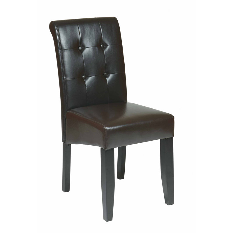 chaise d’appoint rembourrée touffeté  Belfield, Espresso